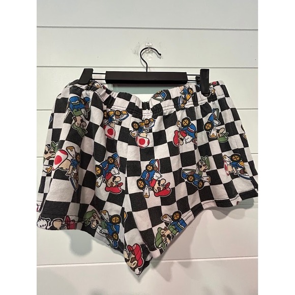 Women's Super Mario Bros Mariokart Boxer Sleep Shorts Sz Large - Picture 2 of 2